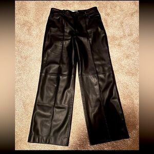 Faux leather Mango trousers